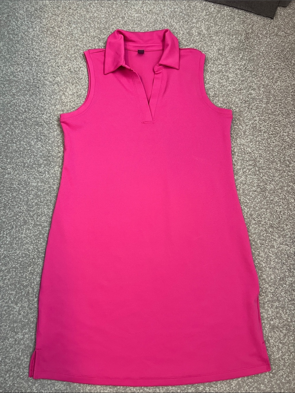 Joe Fresh Sleeveless Polo Shift Dress - Bright Pink M